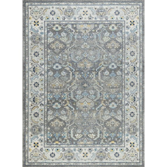 Pasargad Home Chelsea 12' x 15' Power-Loomed Grey/Ivory Rug - All Ages, Indoors