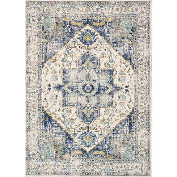 Pasargad Home Turkish Chelsea Design Medallion Area Rug Ivory 2'8" x 10' Runner Oriental,Abstract 10' Runner Indoor,Runner,Accent Living