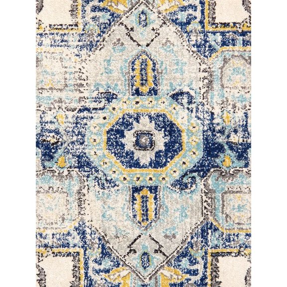 Pasargad Home Chelsea 2.08' x 6' Power-Loomed Ivory Runner Rug - All Ages, Indoors