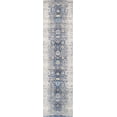 thumbnail image 1 of Pasargad Home Chelsea 2.08' x 8' Power-Loomed Navy/Ivory Runner Rug - All Ages, Indoors, 1 of 3