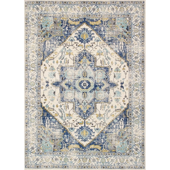 Pasargad Home Chelsea 8' x 10' Power-Loomed Ivory Rug - All Ages, Indoors