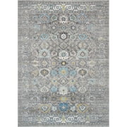Pasargad Home Chelsea Collection Power-Loomed Silver Area Rug- 10' x 14', For Indoor Space and all Age of Group