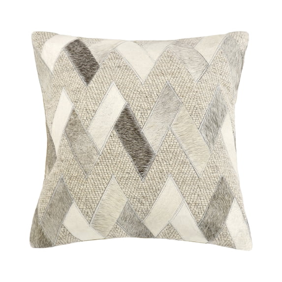 Pasargad Home Cowhide Decorative Throw Pillow- 18x18