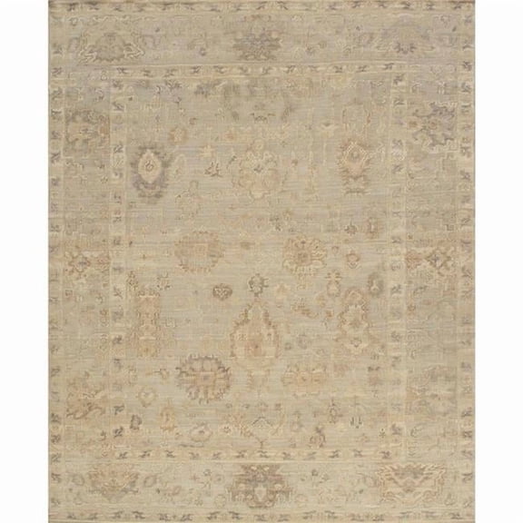 Pasargad Home DOU-89 10x14 Pasargad Home Oushak Hand-Knotted Blue Wool Area Rug-10' 2'' X 14' 0''