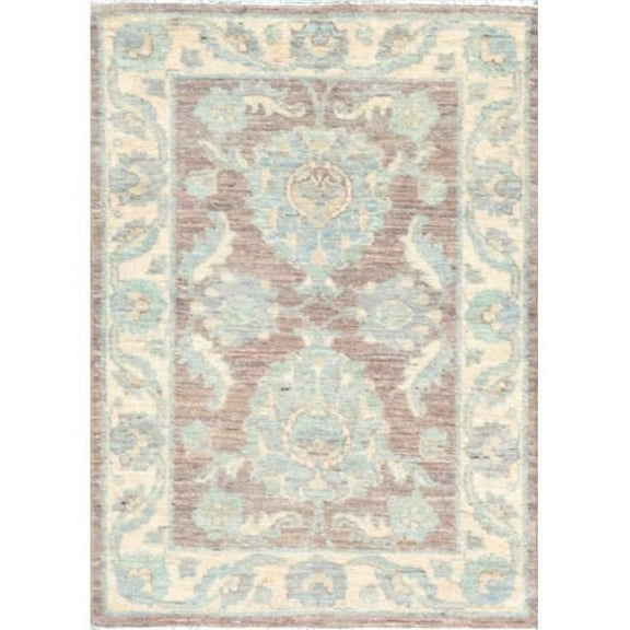 Pasargad Home Denver Hand-Knotted Brown Wool Area Rug  2' 3" X 3' 1"