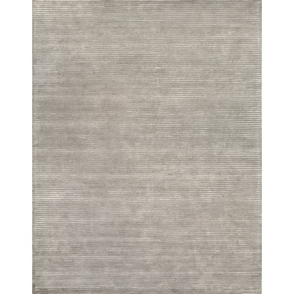Pasargad Home Edgy 5' x 8' Hand-Tufted Silk and Wool Silver/Grey Rug, For Indoor Space and all Age of Group
