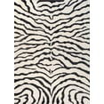 thumbnail image 1 of Pasargad Home Edgy 9' x 12' Hand-Tufted Silk and Wool Ivory/Black Rug, For Indoor Space and all Age of Group, 1 of 5