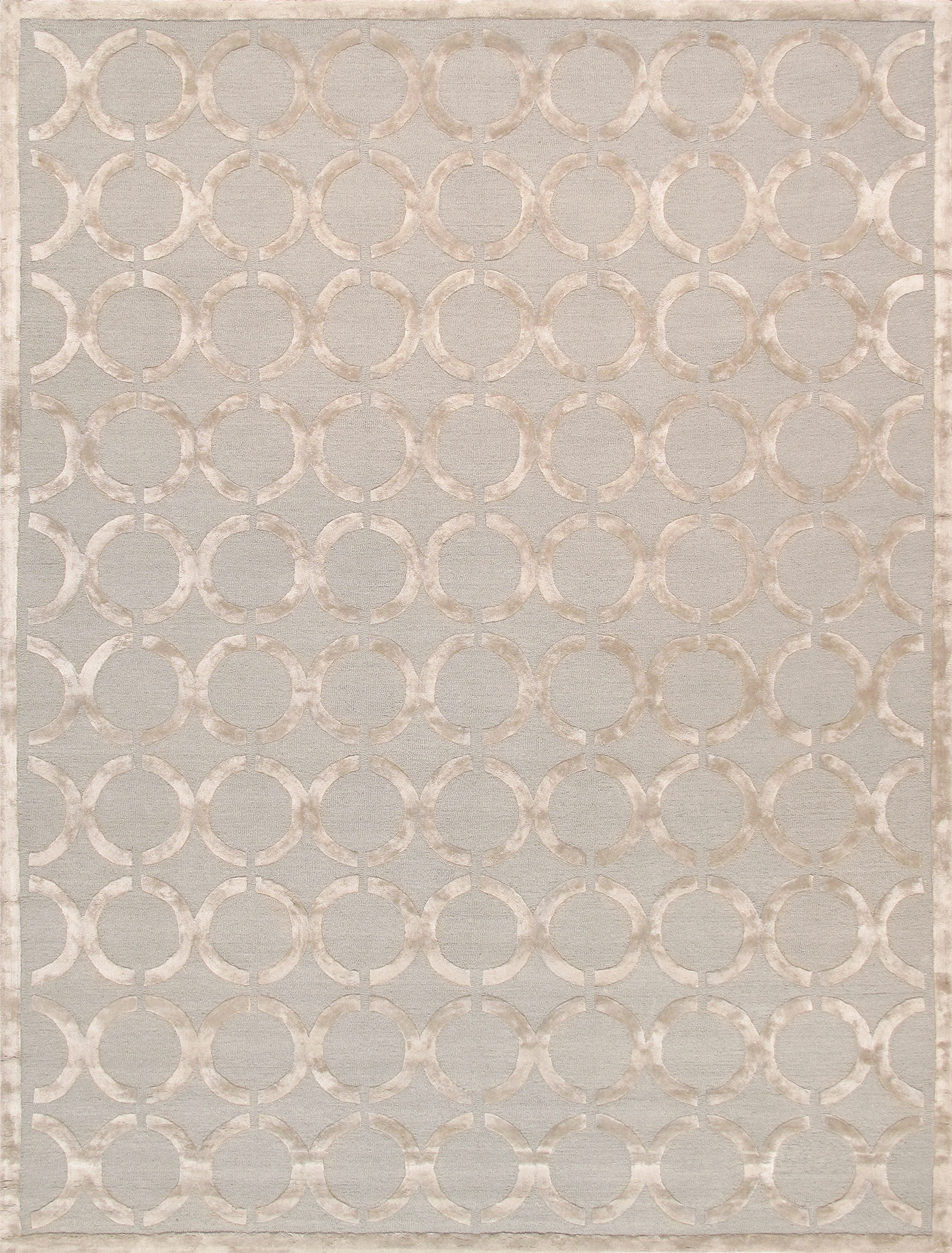 Pasargad Home Edgy Collection Hand-Tufted Bamboo Silk & Wool Area Rug- 7' 9" X 9' 9" , Beige - image 1 of 6