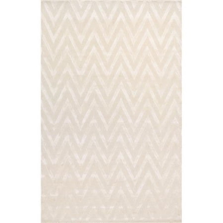 Pasargad Home Edgy Collection Hand-Tufted Bamboo Silk & Wool Area Rug - Ivory - 7' 9' X 9' 9'