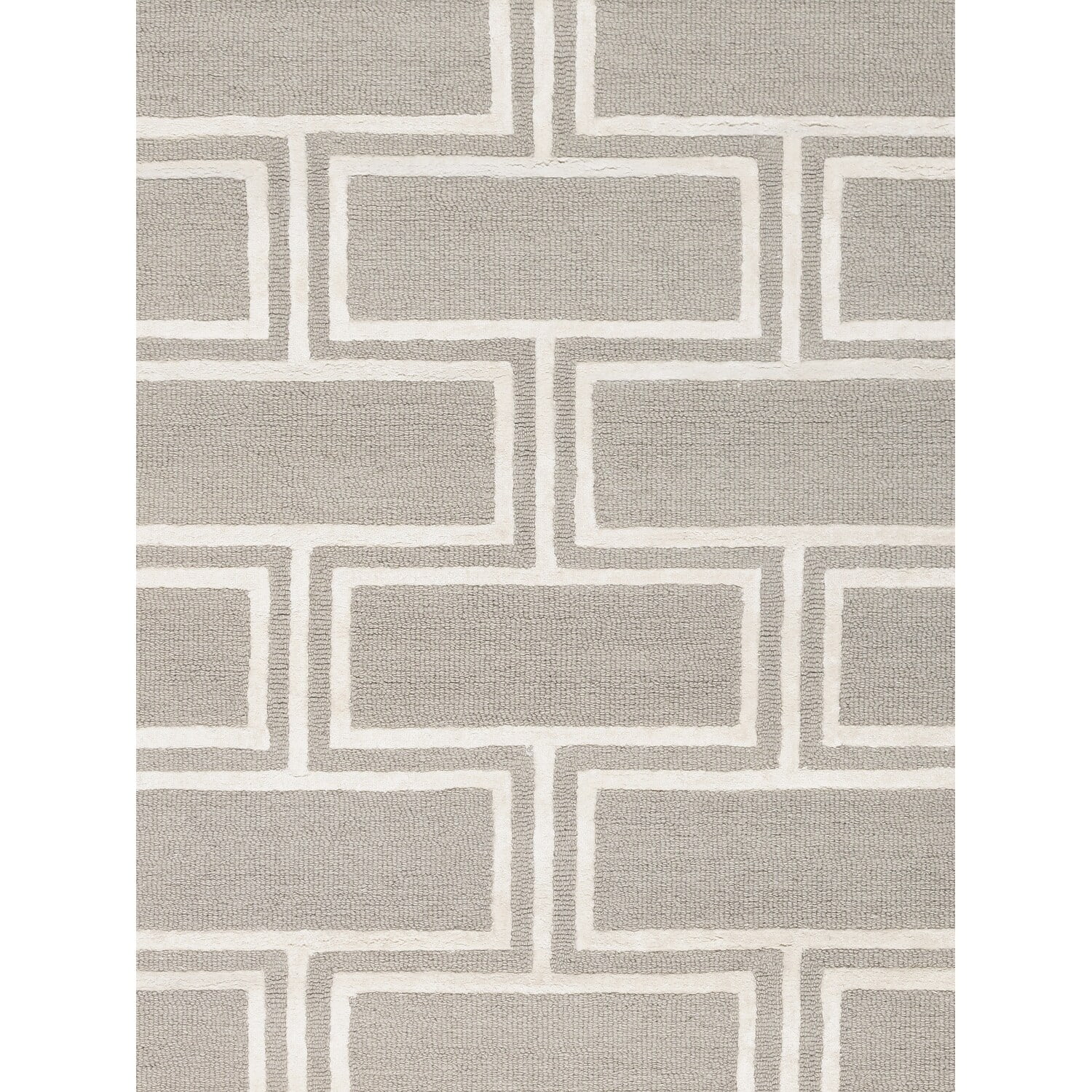 Elegant Silver 15"x25" Hand-Tufted Wool & Viscose Silk Rug