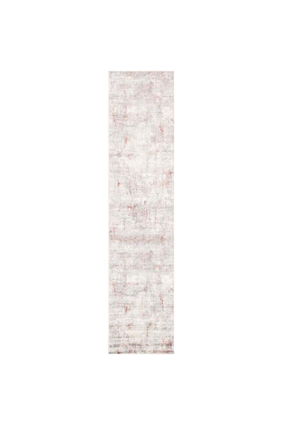 Efes 2.04' x 6' Power-Loomed Ivory/Light Blue Runner Rug, For Indoor Space and all Age of Group