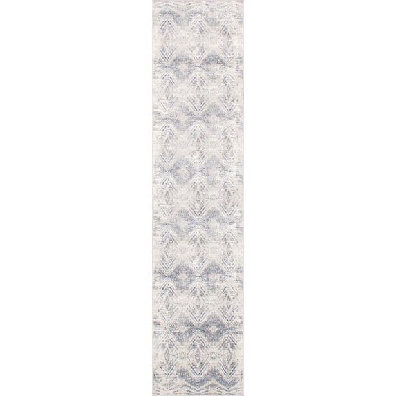 Pasargad Home Efes 2.04' x 6' Power-Loomed Light Grey/Light Blue Runner Rug, For Indoor Space and all Age of Group