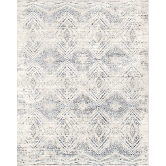 Pasargad Home Efes 4' x 6' Power-Loomed Light Grey/Light Blue Rug, For Indoor Space and all Age of Group