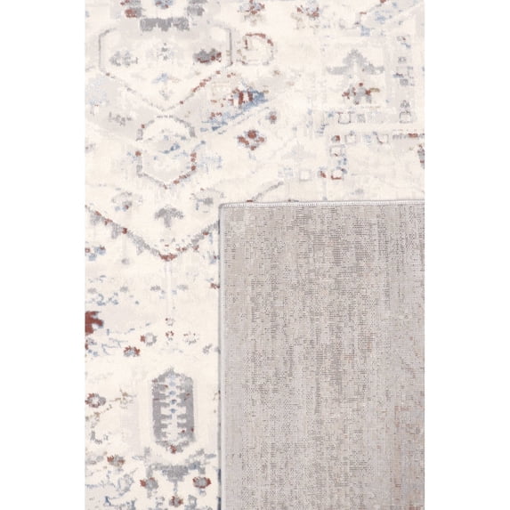 Pasargad Home Efes 5' x 8' Power-Loomed Light Blue/Light Grey Rug, For Indoor Space and all Age of Group