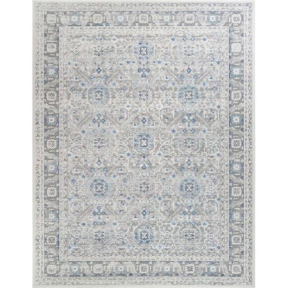 Pasargad Home Efes 6' x 9' Power-Loomed Gray Rug, For Indoor Space and all Age of Group