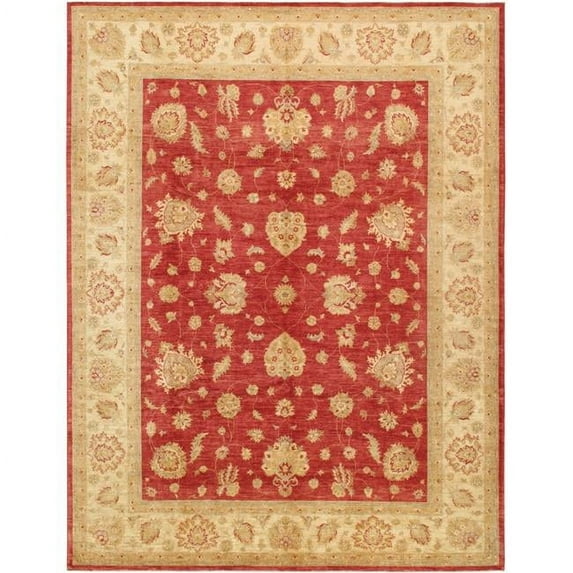Pasargad Home Denver Hand-Knotted Rust Lamb's Wool Area Rug 8'10" X 11' 8"