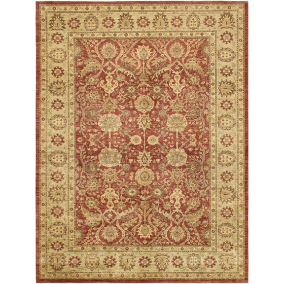Pasargad Home Ferehan Collection Hand-Knotted Lamb's Wool Area Rug- 9' 1" X 12' 0"