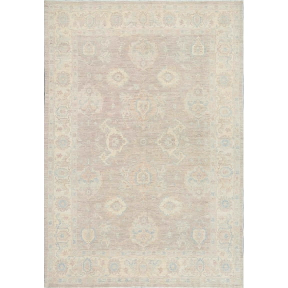 Pasargad Home Denver Hand-Knotted Grey Wool Area Rug  7'11" X 10' 0"
