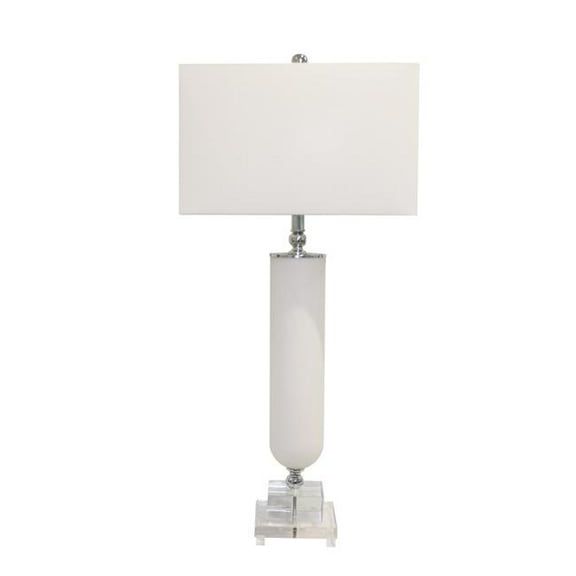 Pasargad Home PGS-7241 Pasargad Home Frosted Glass & Lucite Pedestal Table Lamp  Clean, Chic, Effortlessly Modern