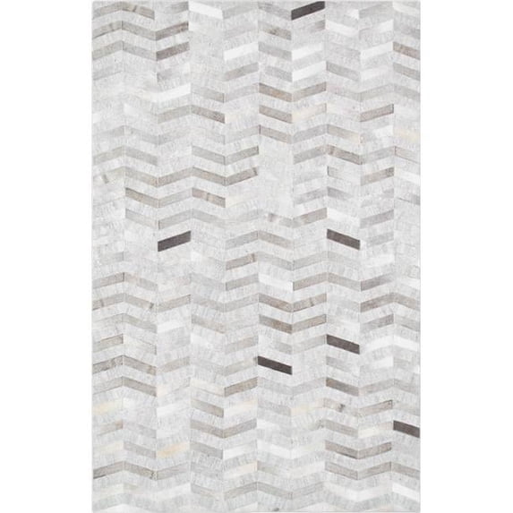 Pasargad Home Galaxy 12' x 15' Hand-Loomed Cowhide Silver Rug - All Ages, Indoors