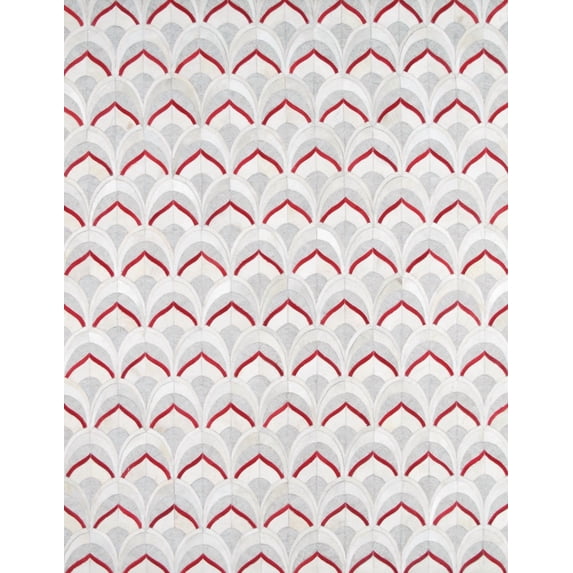 Pasargad Home Galaxy 6' x 9' Hand-Loomed Cowhide Silver Rug - All Ages, Indoors