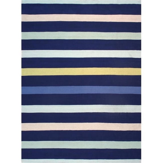 Pasargad Home Hampton Collection Indoor/Outdoor Area Rug- 5' 0" X 8' 0",Blue