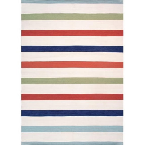 Pasargad Home Hampton Collection Indoor/Outdoor Area Rug- 5' 0" X 8' 0",Ivory
