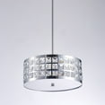 thumbnail image 1 of Pasargad Home Hermoza 2-Light Metal & Crystal Pendant Light in Chrome/Clear, 1 of 5