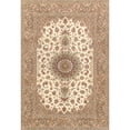 thumbnail image 1 of Pasargad Home Isfahan Hand-Knotted Silk & Wool Area Rug 6' 9" X 10' 2" Ivory, 1 of 1