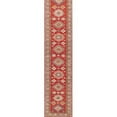thumbnail image 1 of Pasargad Home Kazak 33" x 154" Hand-Knotted Lamb's Wool Runner Rug in Red/Blue, 1 of 1