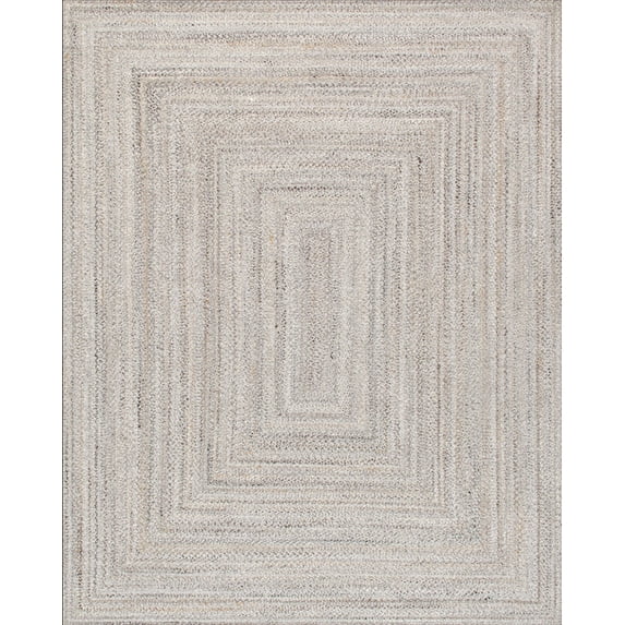 Pasargad Home Lagos 4' X 6' Hand Braided Grey/MultiColor Rug - All Ages, Indoors & Outdoors