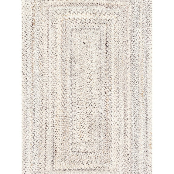 Pasargad Home Lagos 4' X 6' Hand Braided Ivory Rug - All Ages, Indoors & Outdoors