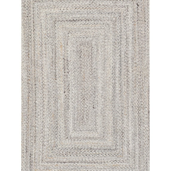 Pasargad Home Lagos 5' X 5' Hand Braided Grey/MultiColor Round Rug - All Ages, Indoors & Outdoors