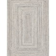 thumbnail image 1 of Pasargad Home Lagos 6' X 6' Hand Braided Grey/MultiColor Round Rug - All Ages, Indoors & Outdoors, 1 of 5