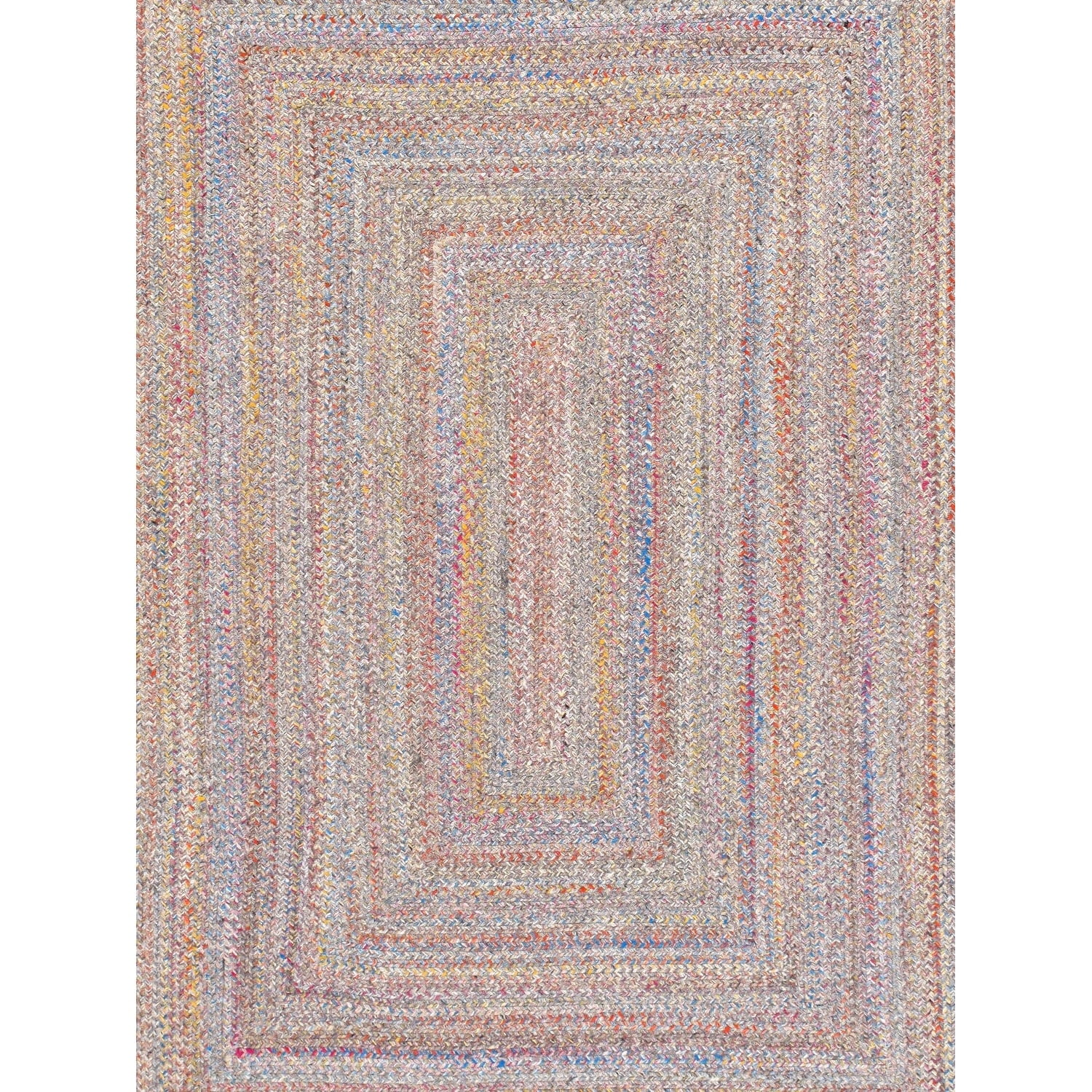 Pasargad Home Lagos 6' X 6' Hand Braided MultiColor Round Rug - All Ages, Indoors & Outdoors