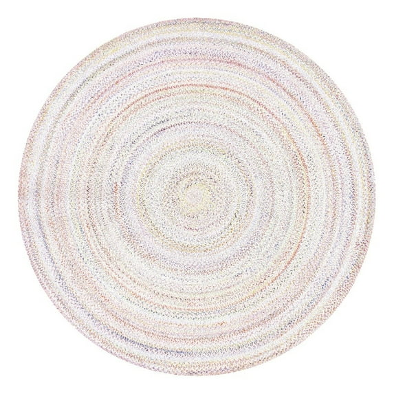 Pasargad Home Lagos 8' X 8' Hand Braided MultiColor Round Rug - All Ages, Indoors & Outdoors
