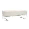 thumbnail image 1 of Pasargad Home Luxe Upholstered Bench, Ivory, 1 of 4