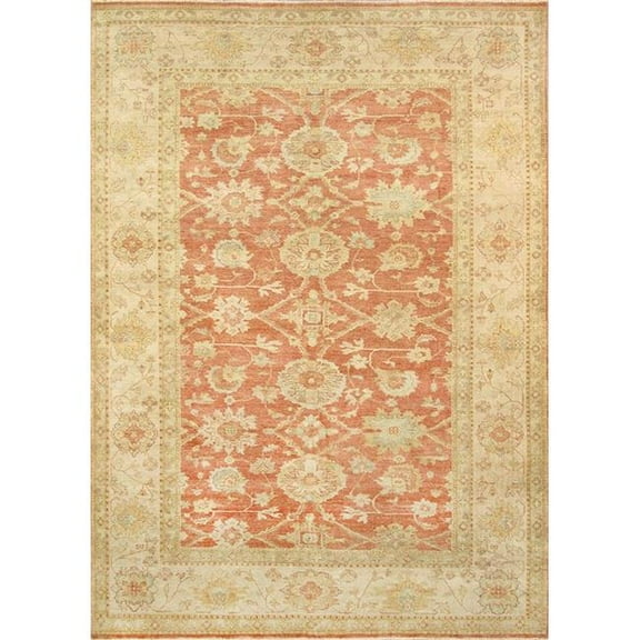 Pasargad Home Melody Collection Hand-Knotted Wool Area Rug  6' 3" X 8' 11"