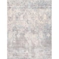 thumbnail image 1 of Pasargad Home Mirage 6' x 9' Hand-Loomed Bamboo Silk Grey/Aqua Rug - All Ages, Indoors, 1 of 5