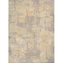 Pasargad Home Modern 10' x 14' Hand-Knotted Silk and Wool Beige/Grey Rug - All Ages, Indoors