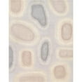 thumbnail image 1 of Pasargad Home Modern 97" x 118" Hand-Knotted Silk/Wool Area Rug in Silver/Beige, 1 of 5