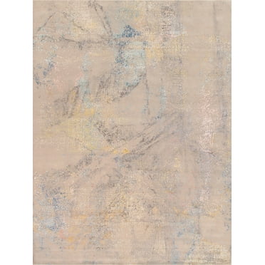 Pasargad Home Modern Collection Hand-knotted Silk & Wool Area Rug- 9' 3'' X 12' 1''
