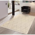 thumbnail image 1 of Pasargad Home Moroccan 66" x 102" Hand-Knotted Wool Area Rug in Ivory/Gray, 1 of 5