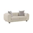 thumbnail image 1 of Pasargad Home Bergamo Ivory Fabric Loveseat with 2 Pillows Included, 1 of 8
