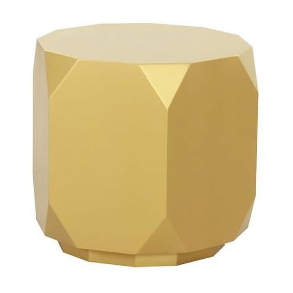 Pasargad Home Noho Collection Side Table, Wood Finish End Table for Living Room, Home Office, Gold