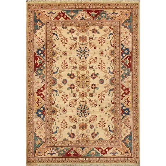 Pasargad Home Nomad Art Melody Hand-Knotted Wool Area Rug 6' 3" X 8' 9"