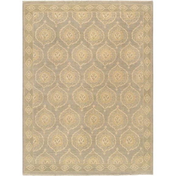 Pasargad Home Ottoman Collection Hand-Knotted Lambs Wool Area Rug