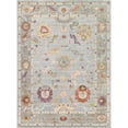 thumbnail image 1 of Pasargad Home Oushak 6' x 9' Hand-Knotted Wool Blue/Green Rug - All Ages, Indoors, 1 of 6