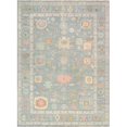 thumbnail image 1 of Pasargad Home Oushak 6' x 9' Hand-Knotted Wool Light Blue Rug - All Ages, Indoors, 1 of 7