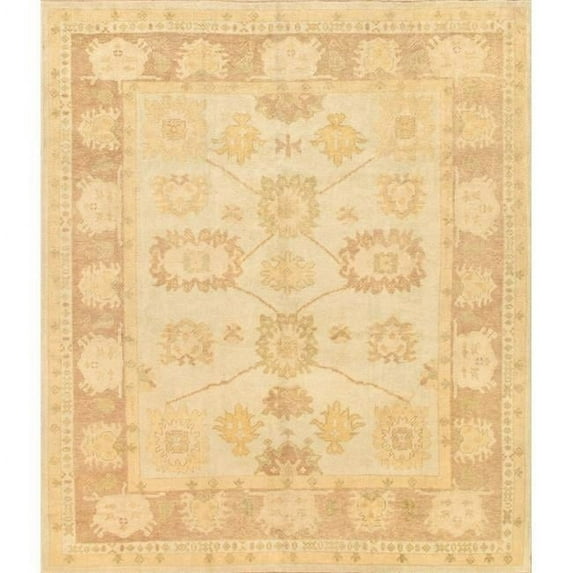 Pasargad Home Oushak Collection Hand-Knotted Lamb's Wool Area Rug- 8' 8" X 9'11"
